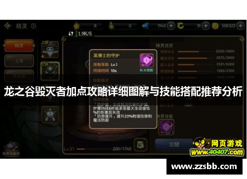 龙之谷毁灭者加点攻略详细图解与技能搭配推荐分析